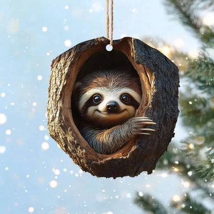 💖Not Just for Christmas Tree! Handmade Owl Ornaments & Raccoon Decorations, Matchable with Porch/Window Sill/Gift Wrapping🎁