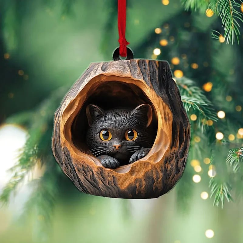 💖Not Just for Christmas Tree! Handmade Owl Ornaments & Raccoon Decorations, Matchable with Porch/Window Sill/Gift Wrapping🎁