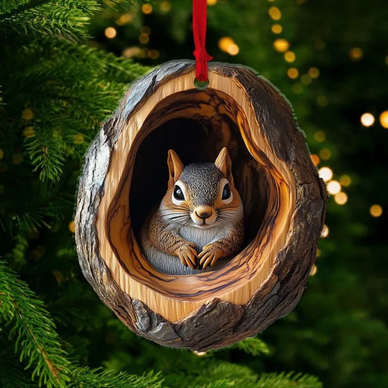 💖Not Just for Christmas Tree! Handmade Owl Ornaments & Raccoon Decorations, Matchable with Porch/Window Sill/Gift Wrapping🎁