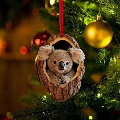 💖Not Just for Christmas Tree! Handmade Owl Ornaments & Raccoon Decorations, Matchable with Porch/Window Sill/Gift Wrapping🎁